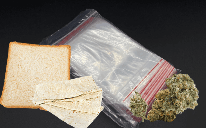 rehydrate weed with tortilla or bread